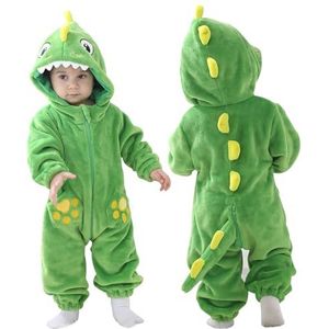 Doladola Baby Flanel Dier Hooded Rompertjes,Peuters Jumpsuits Outfit voor Kinderen van alle leeftijden(dinosaurus,18-24 maanden)