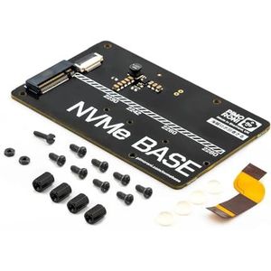 Pimoroni - NVMe Basis - Netwerkopslag - Voor Raspberry Pi 5 - Ondersteunt NVMe M.2 SSD's