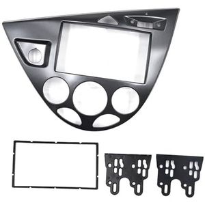 Voor Voor Focus Mk1 Voor Fiesta LHd Dash Mount Kit Interieur Auto Radio Surround 2 Din Paneel Dashboard sierlijst(ZILVER)