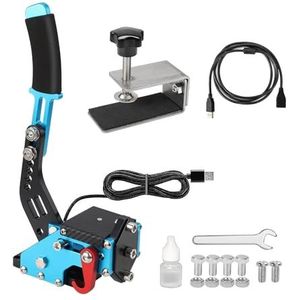 KANGYEBAIHUODIAN Nieuwe USB Logitech Remsysteem Handrem/Drift Adapter Board Fit for Rally G29/G27/G25 PC Hall sensor SIM Racing Games T300 T500 (Color : Blue with clip)