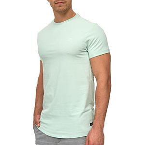 INDICODE Heren Kloge T-shirt met ronde hals Quiet Wave Small