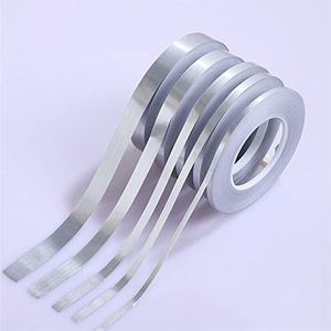 Zelfklevende muur- en lijstafwerking, meerdere breedtes, veelkleurig, 50 m lang, PVC, waterdicht(Silver Brushed,W: 1.5cm)