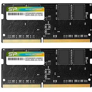 Silicon Power Laptopgeheugen, 16 GB (8 GB x 2), DDR4, 2666 MHz, 260-polig, CL19, 1,2 V, SODIMM, compatibel met Intel Skylake-X platforms/Kaby Lake-X CPU Series moederborden
