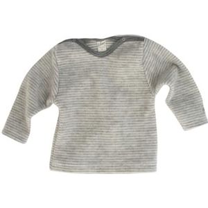 Lilano, Merino baby trui fleece, 100% wol (kbT), grijs/naturel., 68