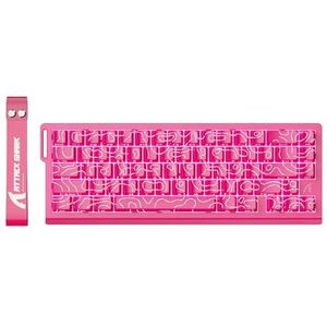 ATTACK SHARK X68 HE 8000Hz Rapid Trigger Toetsenbord, 0.01mm RT Nauwkeurigheid Bedraad Gaming Toetsenbord, Magnetische Schakelaar, Verstelbare Actuatie, Snap Tap, RGB Licht, PC/Mac, Roze Contouren