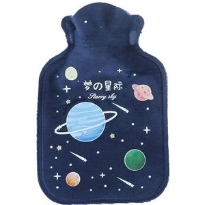 Warmwaterkruik 2 stuks buikwarmers warmwaterkruik rubberen zak leuke cartoon warme ontspannende veilige warmte koude grote pluche doek warmwaterzak warmwaterzak (N6)