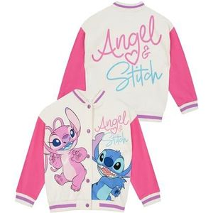 Disney Lilo En Stitch Jas | Stitch En Angel Varsity Jas | Meisjes Stitch Bomberjas | Meisjes Jassen | Roze 116