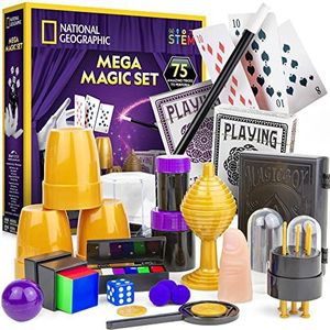 NATIONAL GEOGRAPHIC Mega Magic Set - Meer dan 75 magische trucs voor kinderen om uit te voeren met stapsgewijze video-instructies voor elke truc geleverd door een professionele goochelaar (exclusief Amazon)