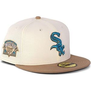 New Era NFL MLB 59Fifty Baseball Fitted Cap Cap, Chicago White Sox-beige, 56-57