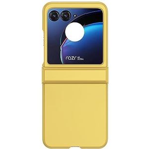 KAVUUN for Motorola Razr 40 Ultra/Razr 2023 3 in 1 Skin Feel PC Phone Case(Sakura Purple)(Sky Blue)(White) etc (Color : Lemon Yellow)