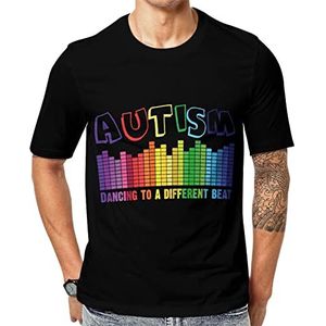Autism Awareness grafisch T-shirt met korte mouwen voor heren ronde hals print casual T-shirt tops 6XL