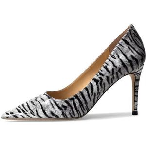 Hakken - Elegante Pumps Vrouwen-Stiletto-Sexy Naaldhak - Gesloten Avond-Feest - Luxe Mode Vrouwelijke Schoenen Hak 30-CHC-19, 10 Zebra wit en zwart, 36 EU