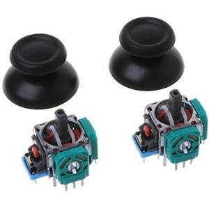 2 stuks vervanging 3D analoge joystick module, compatibel met PS4-controller, sensorgroep, thumbstick module