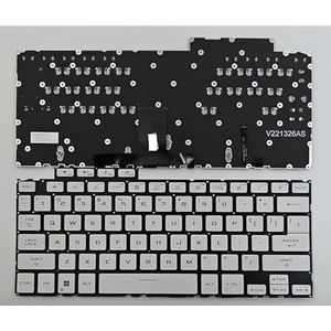 Voor ROG Flow X13 GV302X GV302XA GV302XI GV302XU GV302XV Series 2023 Laptoptoetsenbord US Wit met Achtergrondverlichting