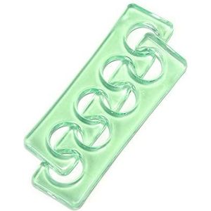 Teenspreider van flexibele zachte siliconen voor vinger- en teenspreider voor nagellak, pedicure gereedschap (groen)