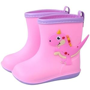 Regenschoenen for jongens en meisjes, regenlaarzen, waterdichte schoenen, antislip regenlaarzen(Color:Pink,Size:Size 19/19cm)