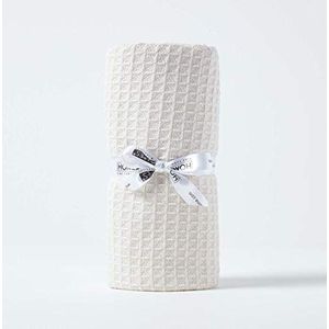 Homescapes - Wafel babydeken - 100% biologisch katoen - naturel - 90x110 cm