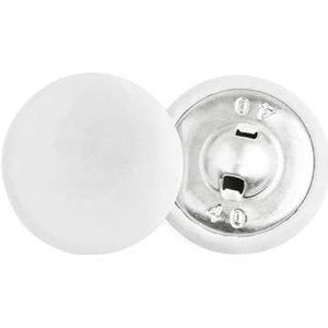 50 stks 11-28mm Met Leer Bedekte Knopen Jas Jas Decoratieve Knopen, Wit, 28mm