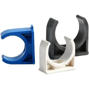 PVC-waterleidingklemmen, U-vormige PVC-buisklem, meerkleurig, for 20-50 mm buis, verpakking van 5-20 stuks(White,20Pcs)