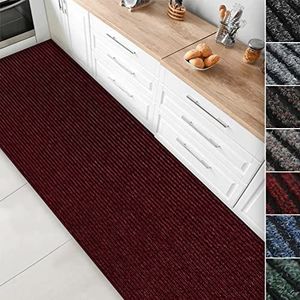 Floordirekt Keukenloper Granada - tapijtloper op maat voor de keuken - breedte: 80 cm - moderne en hoogwaardige woontapijten (rood, 80 x 600 cm)