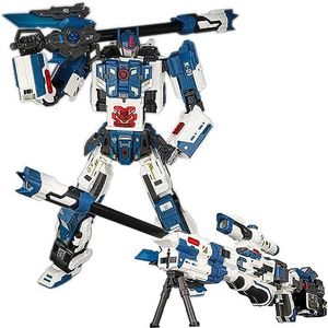 Transformers speelgoed: K-SR02 Liniaal blauw en wit kleurenschema, sommige actiepoppen van een legering, actiepoppen, speelgoed for verjaardagscadeaus for kinderen van 5 jaar en ouder. De hoogte van d