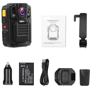 HD66/D7 2K 1440P Body Camera IP68 Waterdicht Valbestendig Twee Batterijen met Base Borst Camera Draagbare Camera Body Cam(With 32GB)