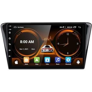 Dubbele DIN Android 14 autoradio voor Peugeot 408 2014-2018 9 Duim QLED Touch screen-met Draadloze Carplay Android Auto GPS navigatie 4G WiFi Stuurwielbediening achteruitrijcamera(P5 4G+WIFI 8Core 8G+