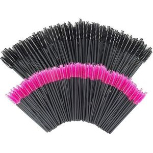 Wimper-Wenkbrauw & Eyelash-Mascara Wands-Cosmetische Make-up Tool Kits (Rood-Zwart, 200 stuks)