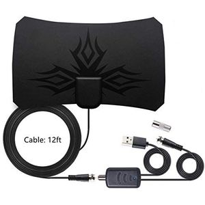 Queen.Y TV-antenne, digitale indoor HDTV-antenne, kamerantenne, HDTV, 980 mijl bereik, antenne, tv, 1080P digitaal, 4K HDTV met signaalversterker