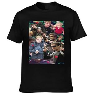Viplili Josh Actor Hutcherson T-shirt sterren grafisch T-shirt print ronde hals tops korte mouw T-shirt voor mannen vrouwen 8 maten, Zwart, L