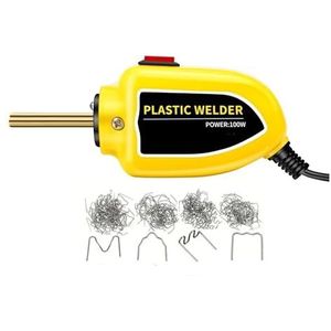 Auto Bumper Reparatie Machine 100W Plastic Lasmachine Soldeerbout Nietjes Gereedschap Kit For Bumper Reparaties En PVC Solderen Krachtig(Yellow,Welder X400pcs Nails)