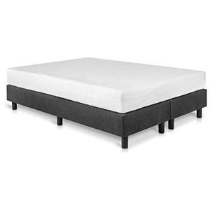 Bed4less Boxspring 180 x 220 cm - Met Matras - Tweepersoons - Antraciet