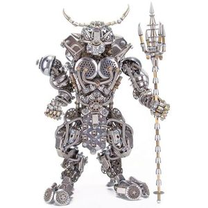 BLOKZ 3D metalen puzzelset voor volwassenen, Steampunk man met stierenkop, 3D metalen puzzelset, mechanisch, surrealistische puzzel, metalen montage, creatieve collectie kunstornament (2500 + stuks)