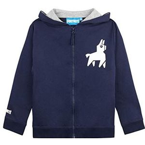 Fortnite Sweatjack met capuchon voor jongens, Donkerblauw, 152 cm