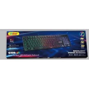 OISE ART STORE Trade Shop - bekabeld multimedia-gamingtoetsenbord Q30 k-rgb led regenboogverlichting -
