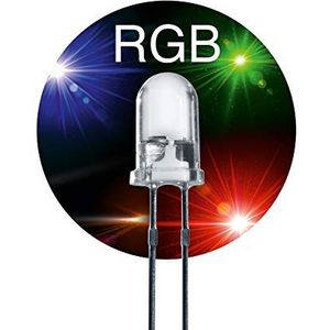 Lumetheus LED 3mm kleur RGB rood groen blauw kleurveranderende kleur veranderende lichtdiodes ca. 2V diode 2 pin LEDs behuizing helder