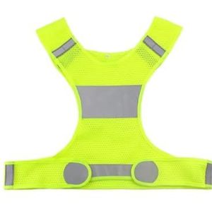 Veiligheidsvest Voor Fietsers Zijopening Kort Nachtlopen Wandelen Fietsen Reflecterend Vest Sportvest Opvallend Vest Voor Donkere Uren(Yellow,XL)