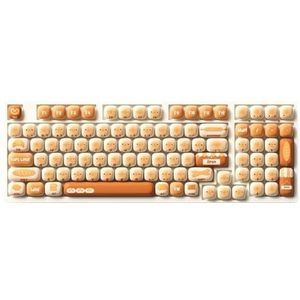 PYRIOLHI Ladies Keyboard - PYRIOLHI-steamed bun theme key cover - Cute personality cross Mechanical keyboard -138 pieces dual mode keyboard