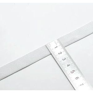 Meter Naai Elastische Band Zware Stretch Hoge Elastiek Brei Elastische Band voor Naai Tailleband Elastisch Wit zwart 10-60MM-15mm Wit 5 Meter