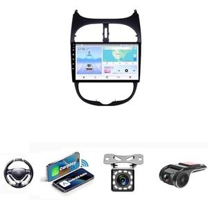 Android 13 Multimedia Stereo Video Speler Voor Peugeot 206 2001-2008 Ondersteunt Car-play Android Auto/Bluetooth/FM AM RDS DAB+ Radio/Stuurbediening(NF-1 4Core 1+32G)