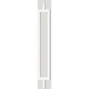Trapbalusterpalen, Metalen binnentrapleuningpalen, moderne trapleuningpalen(White,85cm/33.46in)