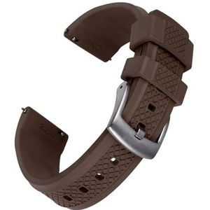 Jeniko FKM Horlogeband Quick Release 20mm 22mm Fluororubber Bandjes Nieuw Ontwerp Polsbandje For Heren Duikhorloges (Color : Brown, Size : 22mm)