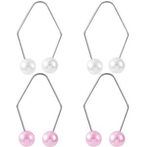 CustomyLife 4 stuks natuurlijke kuiltjes maker voor wangen, roze en witte gezichtsspieren, kuiltjes trainer, liftgereedschap voor het creëren van een mooie glimlach