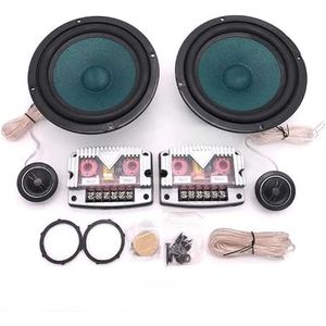 Tweeter auto Tweeters voor auto 6,5 inch auto-audioluidsprekercomponent 4 ohm 380 W met tweeter crossover 2-weg HIFI autoluidsprekerset 6-1/2''