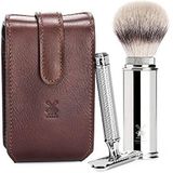 Rt2sr Mühle - Travel - Lederen Case - Bruin - Vezel / Scheermes Reisset