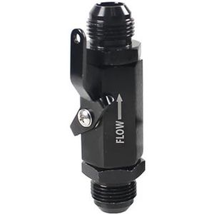 Magneetklep AN6-AN12 Aluminium Inline Brandstof Afsluitklep met Kabelhendel Zwart AN6 AN8 AN10 AN12 Brandstof Afsluit Solenoid(AN12)