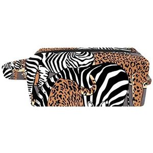 Cosmetische tas,kleine handtas make-uptas voor damesportemonnee,Zebra luipaardprint,make-uptasjes voor op reis