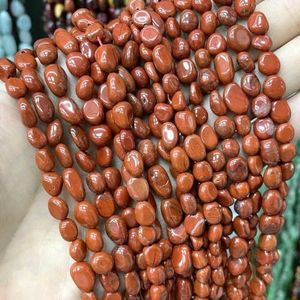 5-10mm onregelmatige natuursteen jade agaat citrines Amazoniet kwarts kralen voor sieraden maken DIY armband oorstekers-rode steen-5-8mm