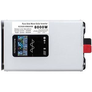 YXINHONGYUE 8000W Piekvermogen Zuivere Sinusomvormer DC 48V-96V Naar 120V / 240V Converter Voor Familie RV Off-Grid Laagfrequent Zonne-Omvormersysteem,72v to 110v