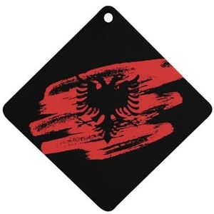 Vinage Albanese Vlag Auto Luchtverfrissers Geur Opknoping Achteruitkijkspiegel Geurende Aromatherapie Tabletten Interieur Decoratie Accessoires